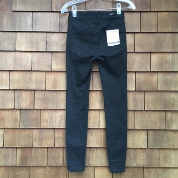 Pilcro High-Rise Ankle Denim Leggings Black 25 - Picture 2 of 7